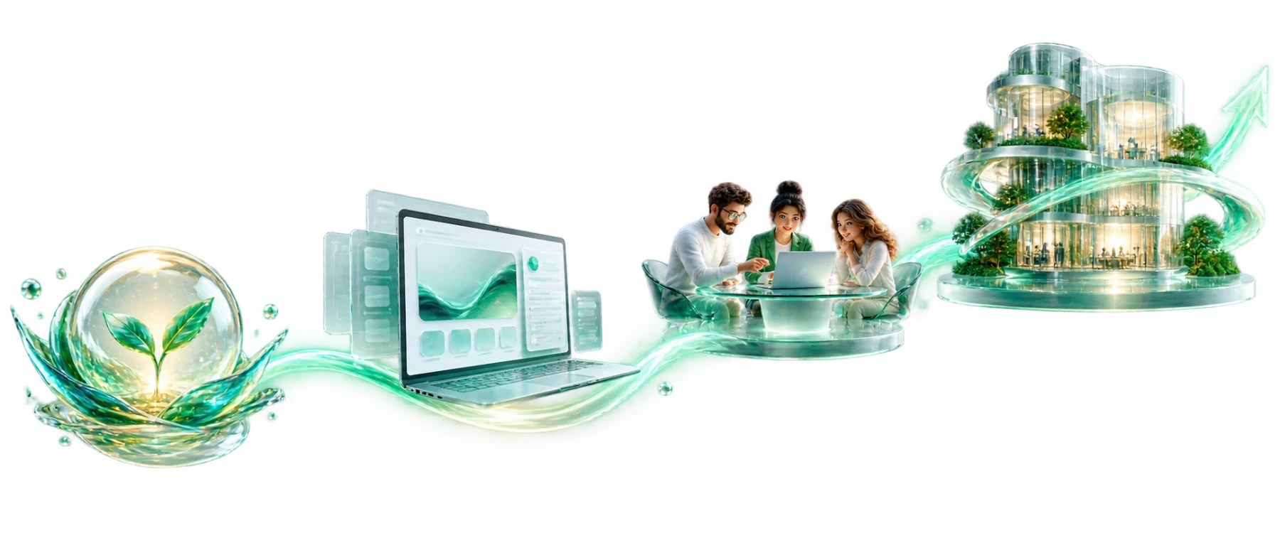 A clear journey from an idea to a product, a team and an operating AI company
